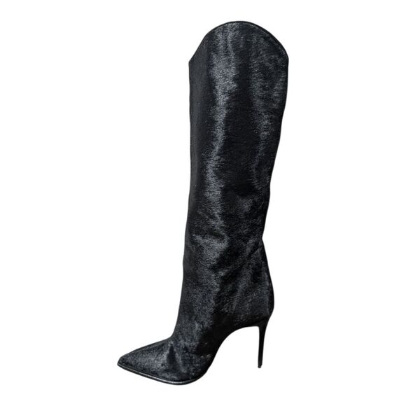 SCHUTZ Maryana Welt Wild Genuine Calf Hair Stiletto Boot SIze 9.5M - Picture 7 of 9